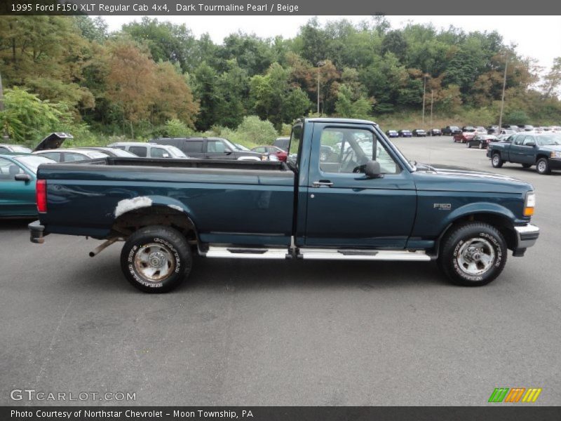 Dark Tourmaline Pearl / Beige 1995 Ford F150 XLT Regular Cab 4x4