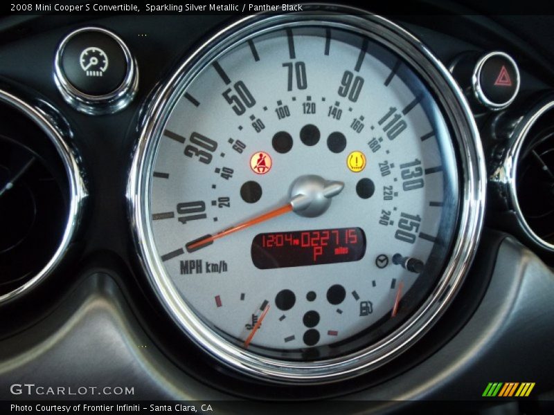 Sparkling Silver Metallic / Panther Black 2008 Mini Cooper S Convertible