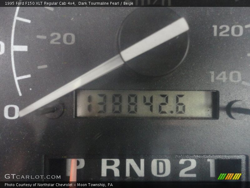 Dark Tourmaline Pearl / Beige 1995 Ford F150 XLT Regular Cab 4x4