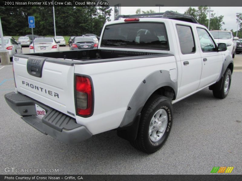 Cloud White / Gray 2001 Nissan Frontier XE V6 Crew Cab