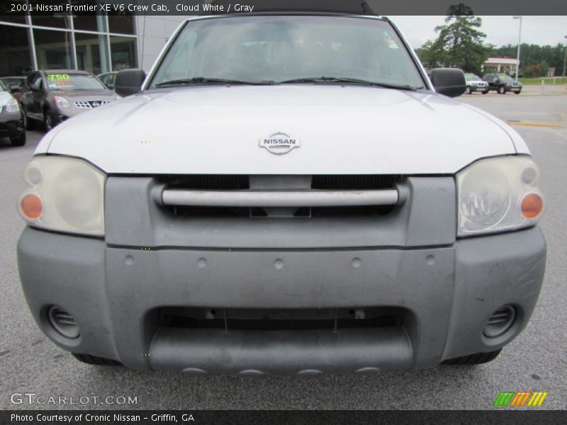 Cloud White / Gray 2001 Nissan Frontier XE V6 Crew Cab