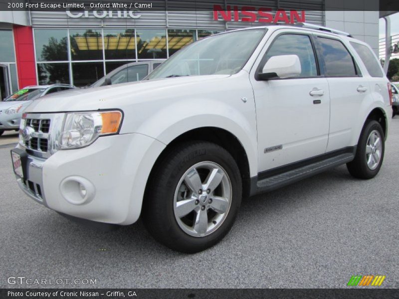 Oxford White / Camel 2008 Ford Escape Limited