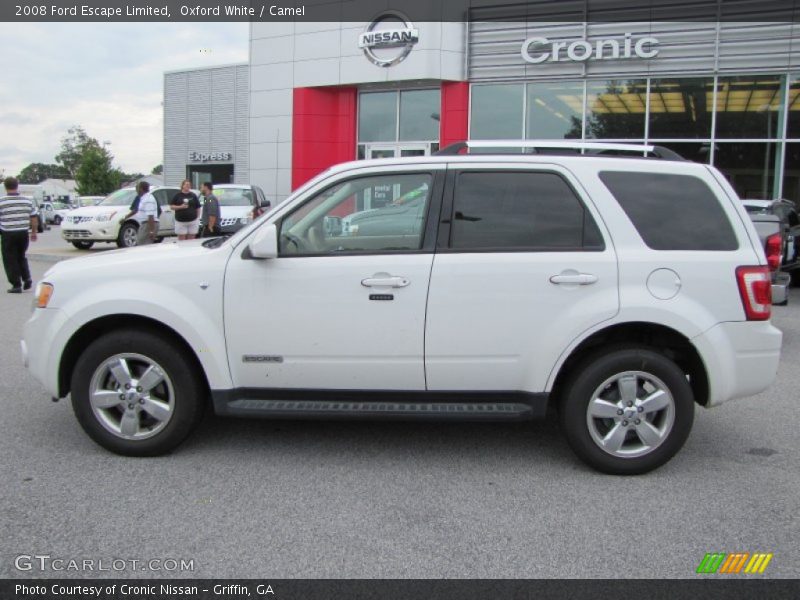 Oxford White / Camel 2008 Ford Escape Limited