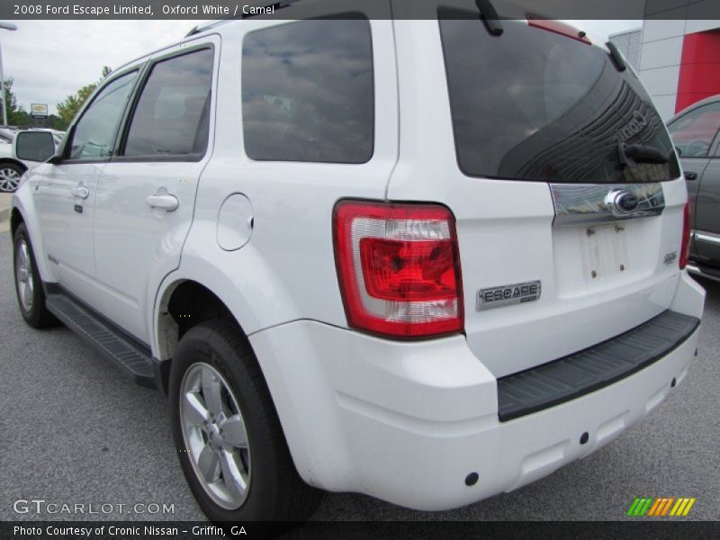 Oxford White / Camel 2008 Ford Escape Limited
