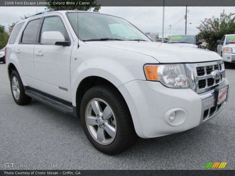 Oxford White / Camel 2008 Ford Escape Limited