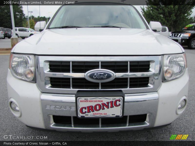 Oxford White / Camel 2008 Ford Escape Limited