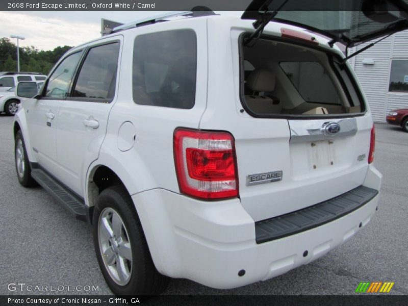 Oxford White / Camel 2008 Ford Escape Limited