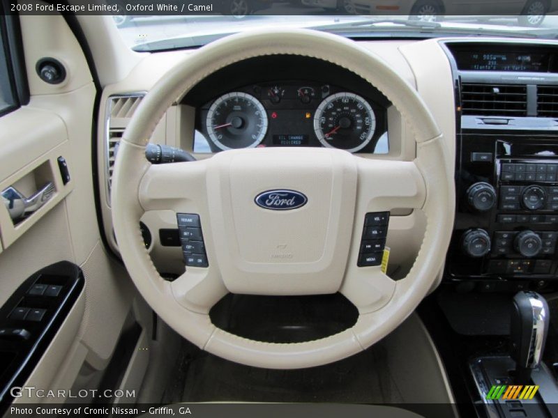 Oxford White / Camel 2008 Ford Escape Limited