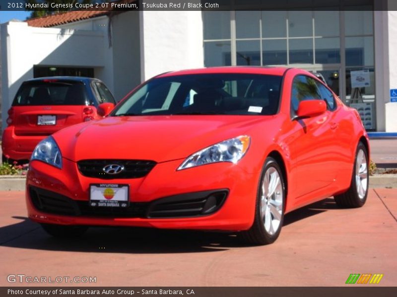 Tsukuba Red / Black Cloth 2012 Hyundai Genesis Coupe 2.0T Premium