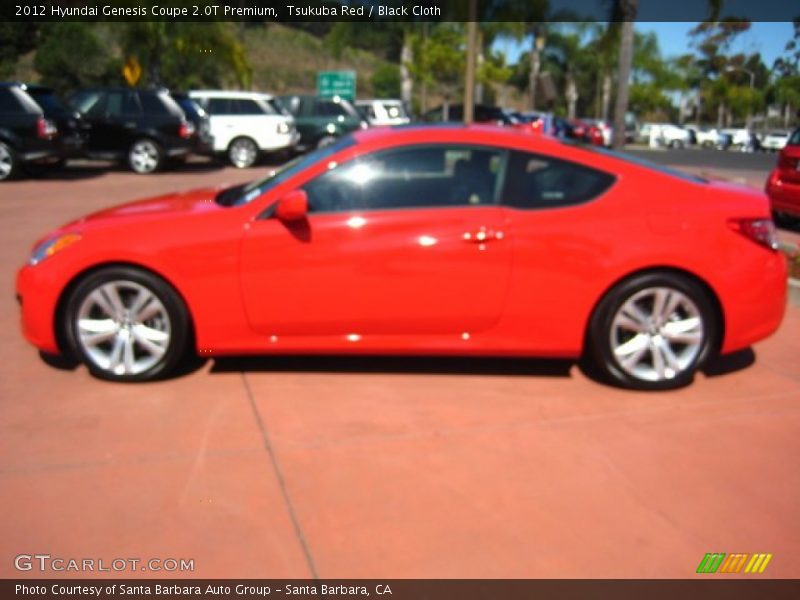Tsukuba Red / Black Cloth 2012 Hyundai Genesis Coupe 2.0T Premium