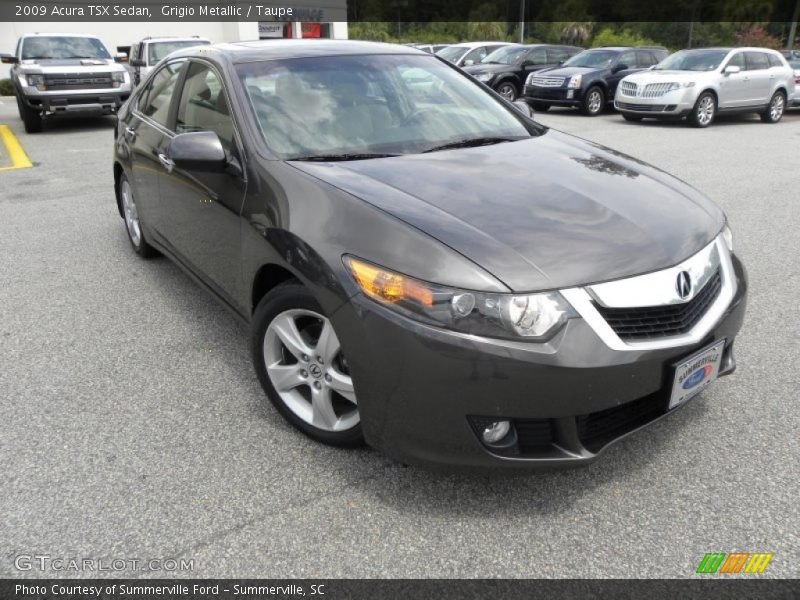 Grigio Metallic / Taupe 2009 Acura TSX Sedan
