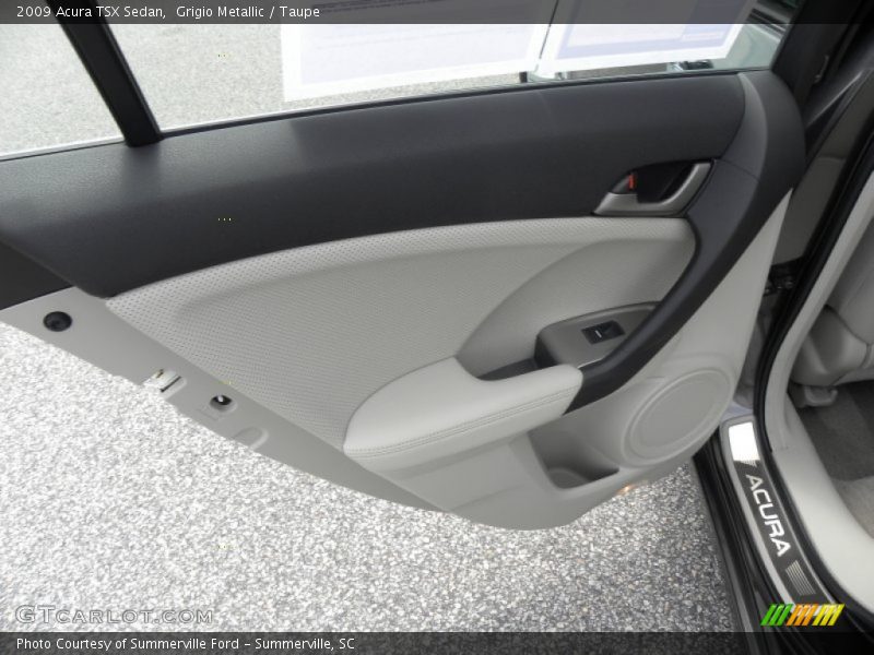 Grigio Metallic / Taupe 2009 Acura TSX Sedan