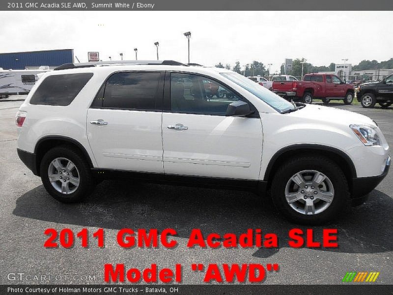 Summit White / Ebony 2011 GMC Acadia SLE AWD