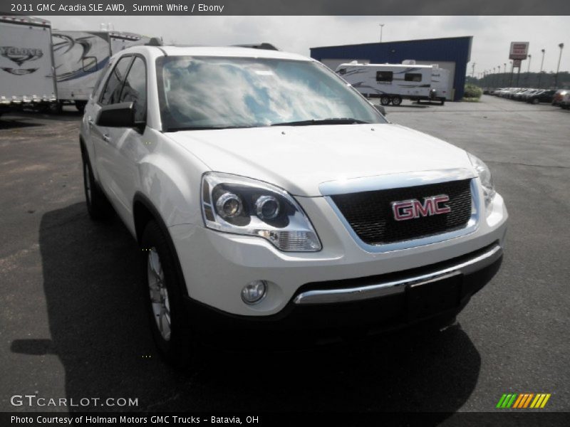 Summit White / Ebony 2011 GMC Acadia SLE AWD