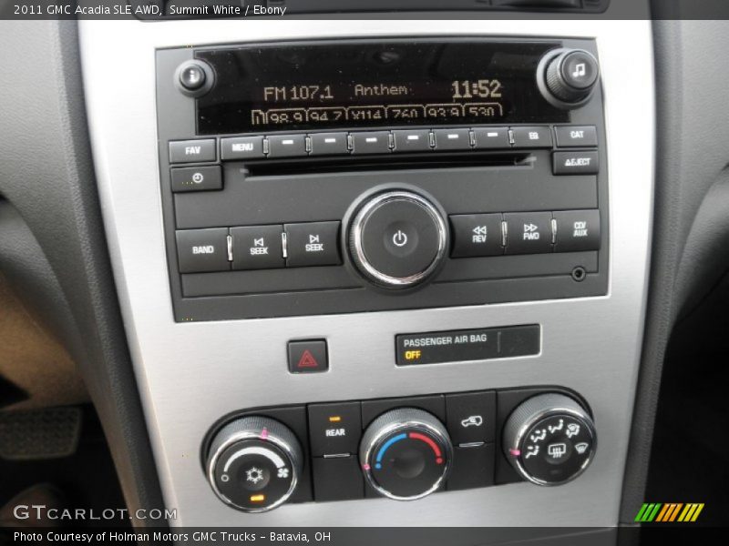Summit White / Ebony 2011 GMC Acadia SLE AWD