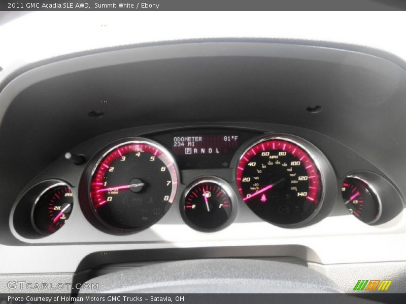 Summit White / Ebony 2011 GMC Acadia SLE AWD