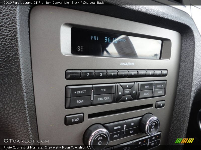 Controls of 2010 Mustang GT Premium Convertible