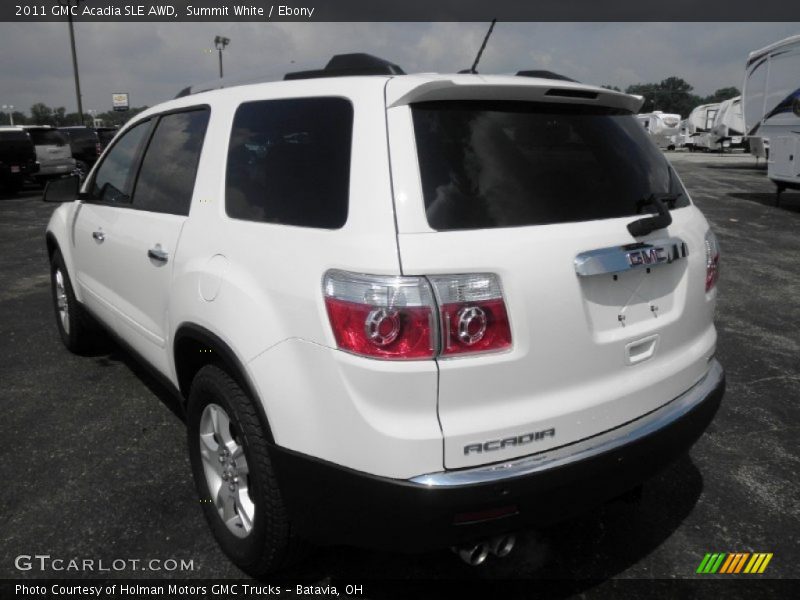 Summit White / Ebony 2011 GMC Acadia SLE AWD