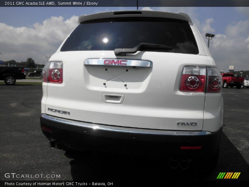 Summit White / Ebony 2011 GMC Acadia SLE AWD
