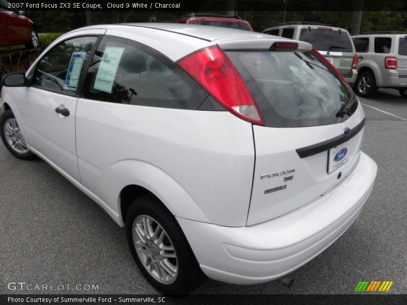 Cloud 9 White / Charcoal 2007 Ford Focus ZX3 SE Coupe