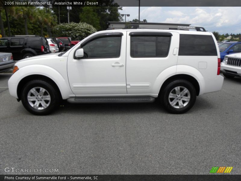 Avalanche White / Desert 2006 Nissan Pathfinder LE