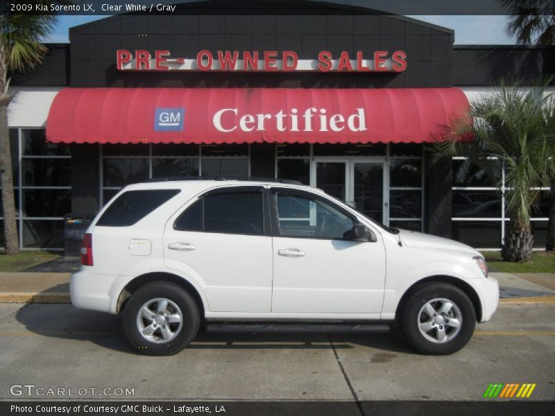 Clear White / Gray 2009 Kia Sorento LX