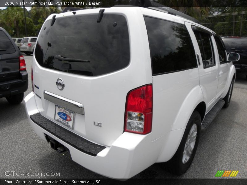 Avalanche White / Desert 2006 Nissan Pathfinder LE