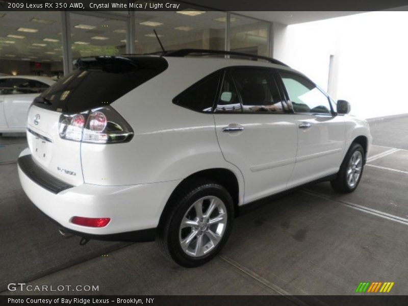 Crystal White Mica / Light Gray 2009 Lexus RX 350 AWD