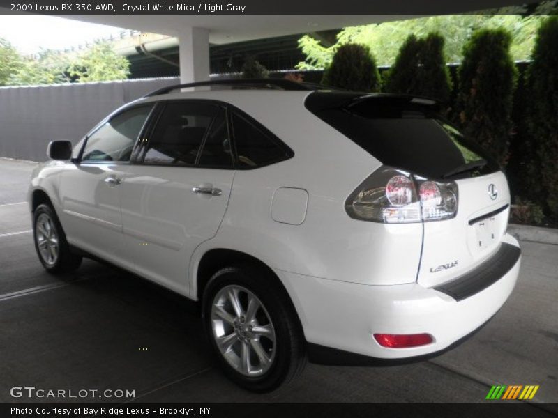Crystal White Mica / Light Gray 2009 Lexus RX 350 AWD