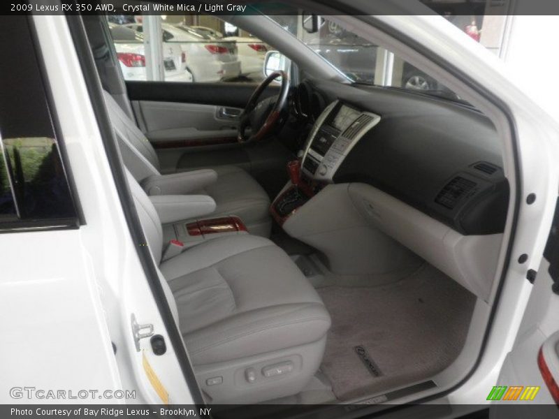 Crystal White Mica / Light Gray 2009 Lexus RX 350 AWD