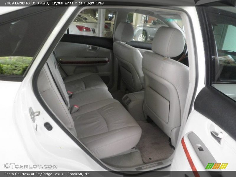 Crystal White Mica / Light Gray 2009 Lexus RX 350 AWD
