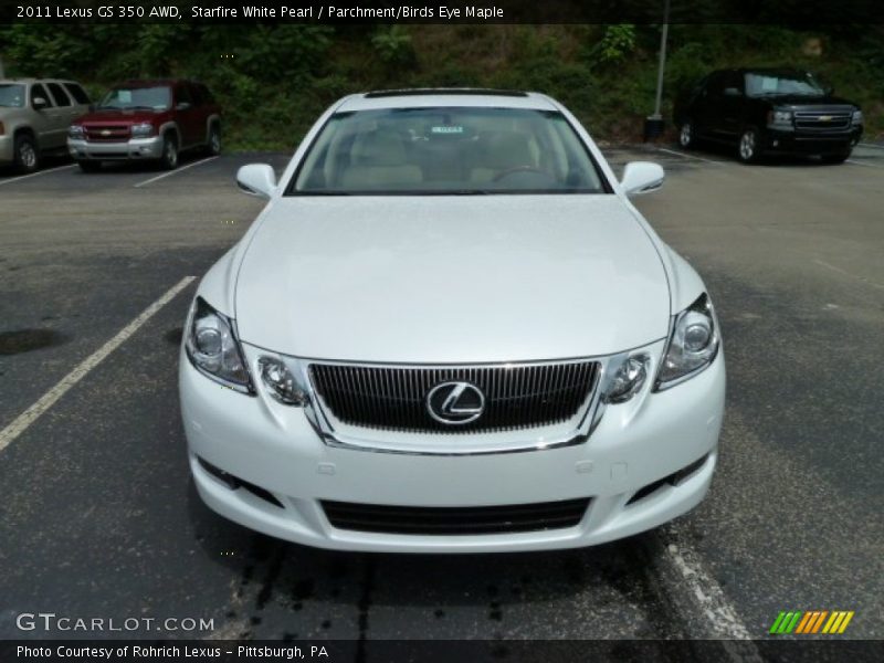 Starfire White Pearl / Parchment/Birds Eye Maple 2011 Lexus GS 350 AWD