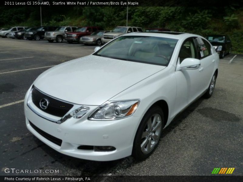 Starfire White Pearl / Parchment/Birds Eye Maple 2011 Lexus GS 350 AWD
