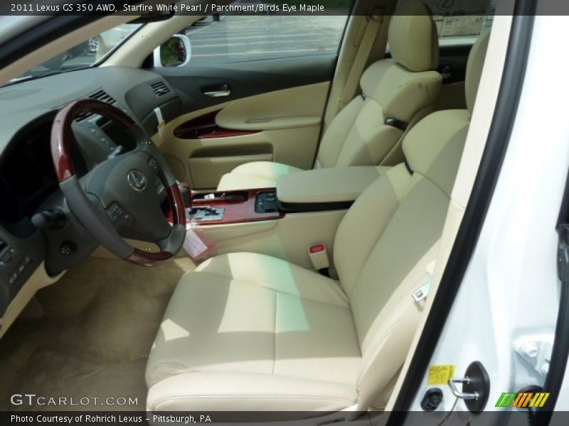 Starfire White Pearl / Parchment/Birds Eye Maple 2011 Lexus GS 350 AWD