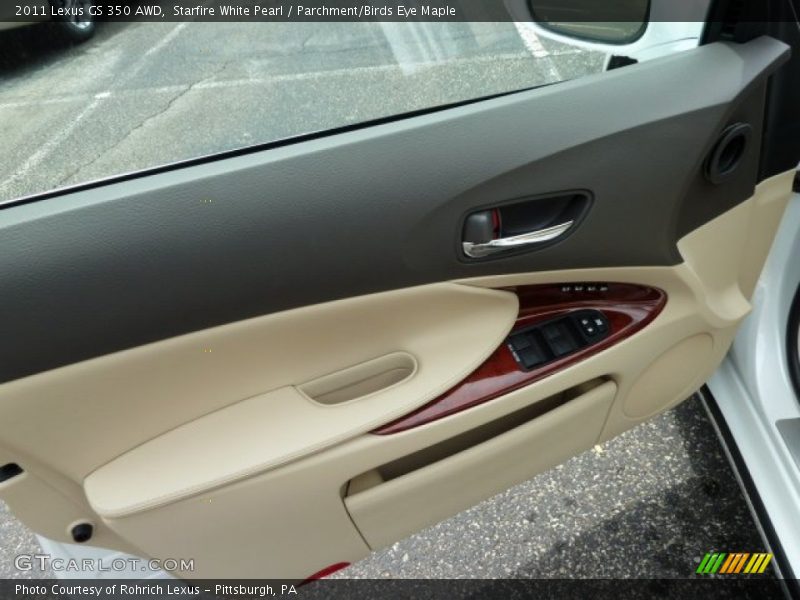 Starfire White Pearl / Parchment/Birds Eye Maple 2011 Lexus GS 350 AWD
