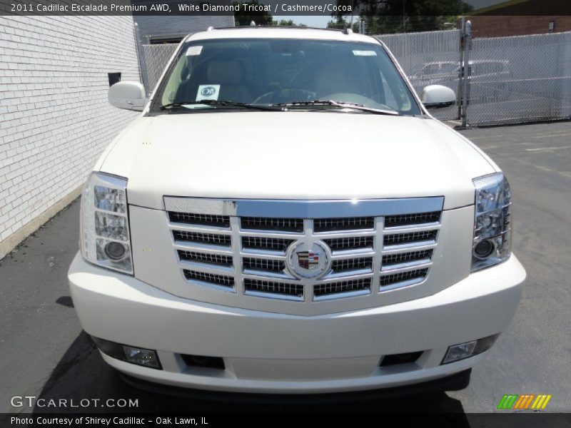 White Diamond Tricoat / Cashmere/Cocoa 2011 Cadillac Escalade Premium AWD