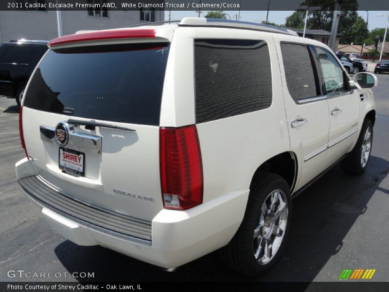 White Diamond Tricoat / Cashmere/Cocoa 2011 Cadillac Escalade Premium AWD