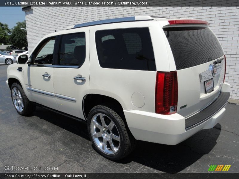 White Diamond Tricoat / Cashmere/Cocoa 2011 Cadillac Escalade Premium AWD