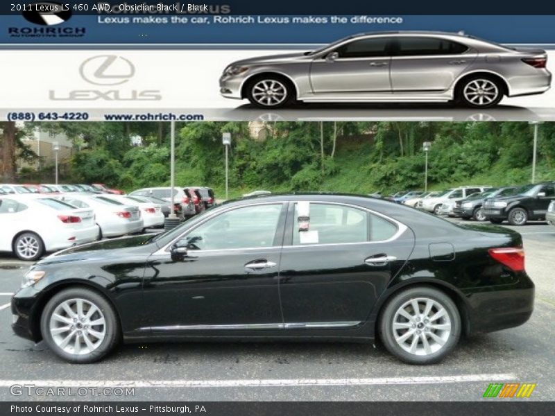 Obsidian Black / Black 2011 Lexus LS 460 AWD