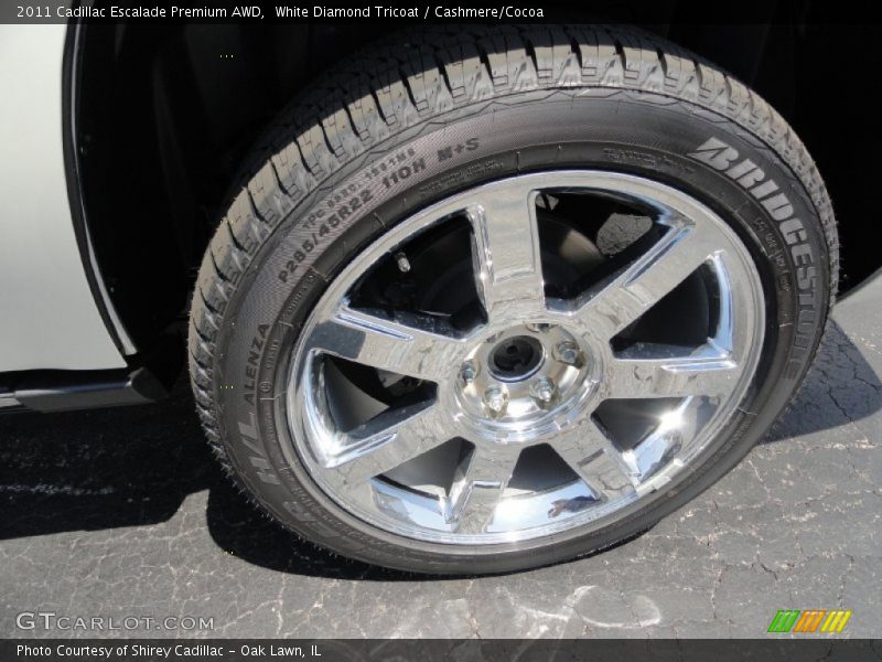 White Diamond Tricoat / Cashmere/Cocoa 2011 Cadillac Escalade Premium AWD