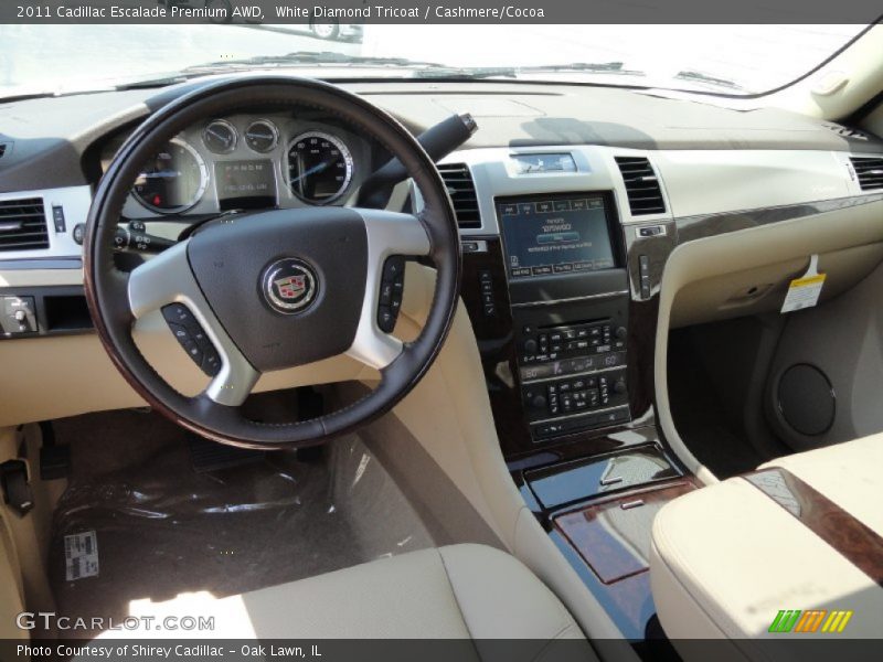 White Diamond Tricoat / Cashmere/Cocoa 2011 Cadillac Escalade Premium AWD
