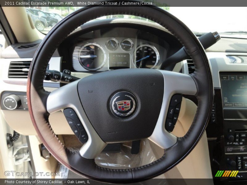 White Diamond Tricoat / Cashmere/Cocoa 2011 Cadillac Escalade Premium AWD