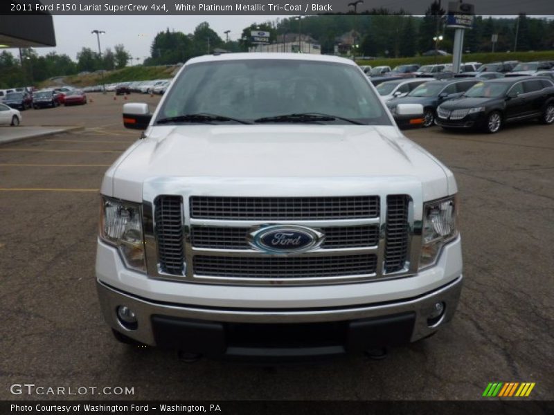 White Platinum Metallic Tri-Coat / Black 2011 Ford F150 Lariat SuperCrew 4x4