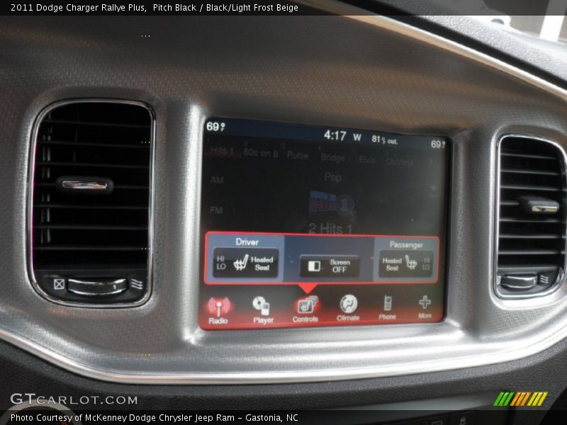 Pitch Black / Black/Light Frost Beige 2011 Dodge Charger Rallye Plus