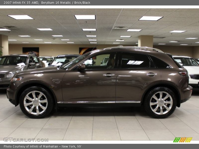 Beryllium 16 Metallic / Brick/Black 2007 Infiniti FX 35 AWD