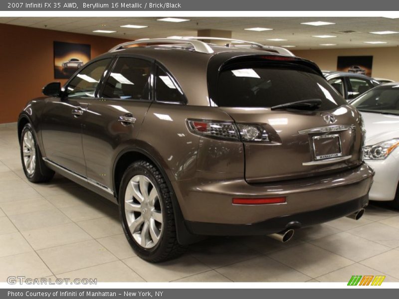 Beryllium 16 Metallic / Brick/Black 2007 Infiniti FX 35 AWD