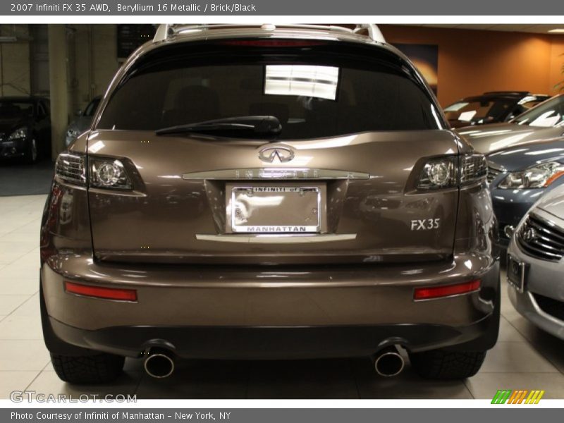 Beryllium 16 Metallic / Brick/Black 2007 Infiniti FX 35 AWD