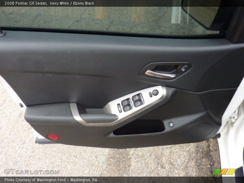 Ivory White / Ebony Black 2008 Pontiac G6 Sedan