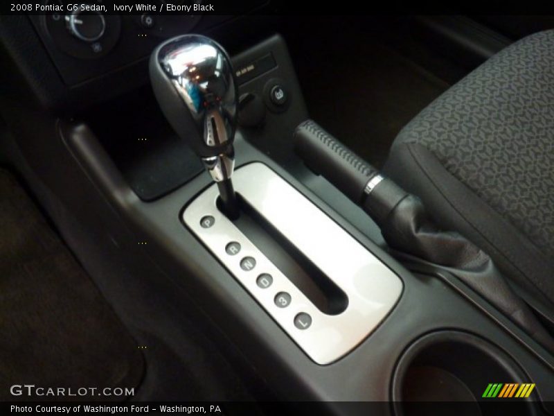 Ivory White / Ebony Black 2008 Pontiac G6 Sedan