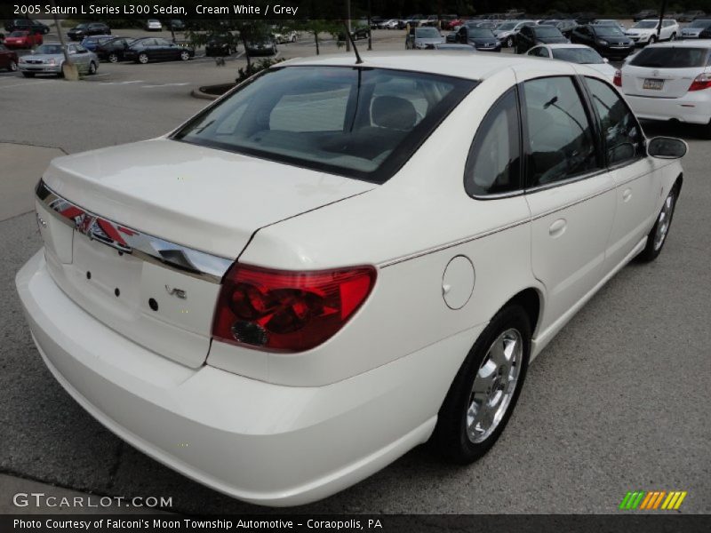 Cream White / Grey 2005 Saturn L Series L300 Sedan